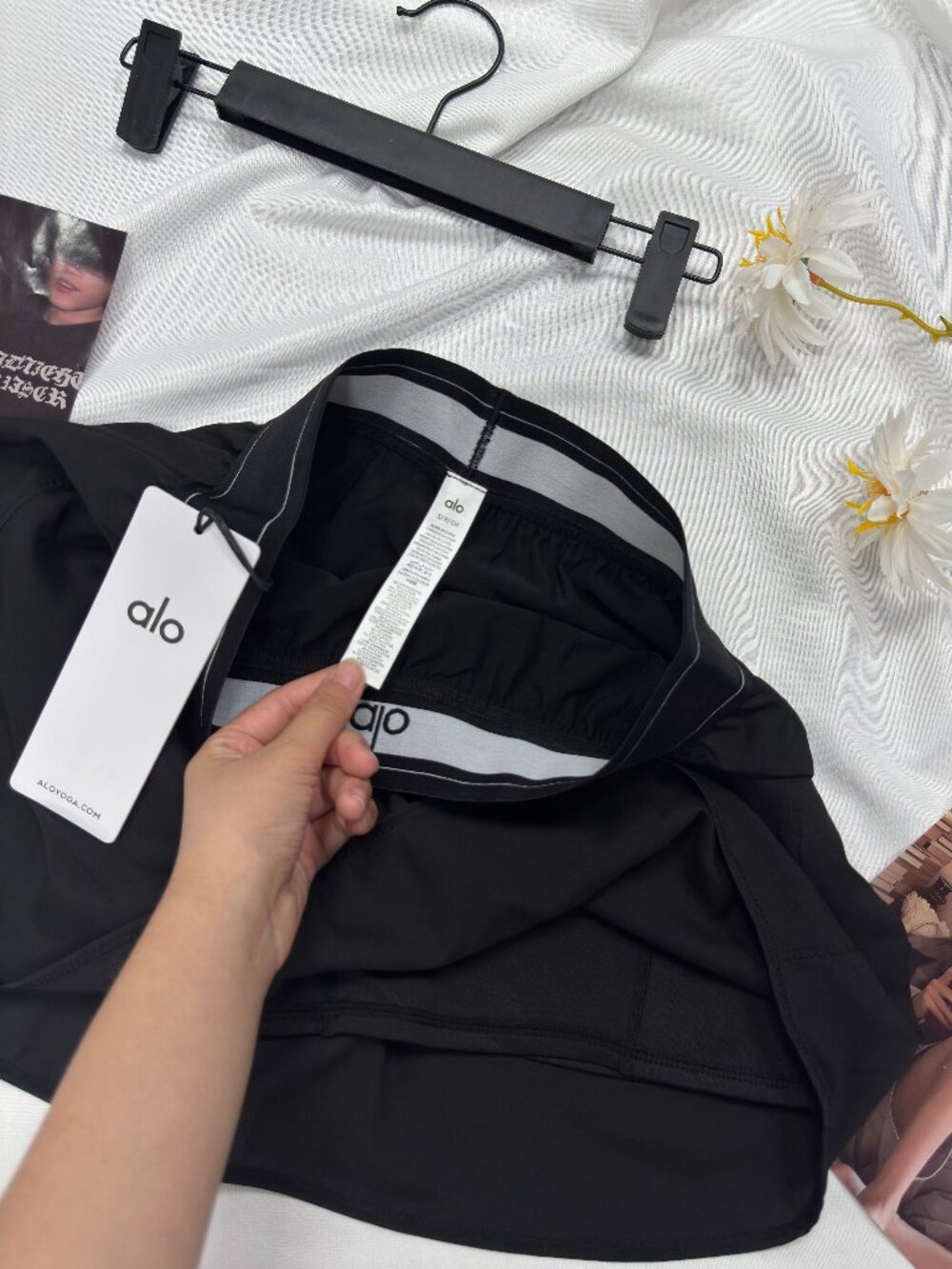 🎾NWT Alo Yoga Match Point Tennis Skirt Black🧚🏻‍♀️Stylish Sports short skirt - Picture 3 of 8